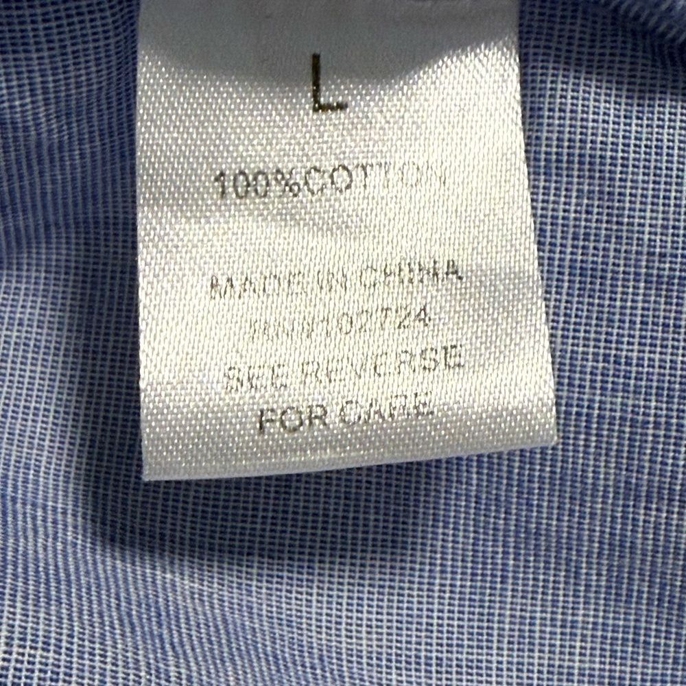 Harve Benard Light Blue Button Down Shirt 💯 % Cotton - Picture 10 of 10
